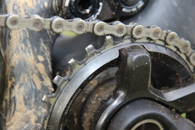 Rather than mimicking the wide/narrow tooth profile popularised by
SRAM, Shimano did things their own way